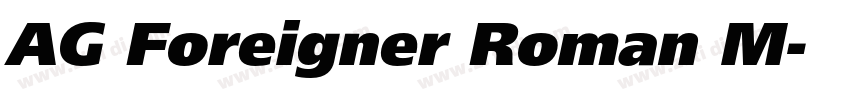 AG Foreigner Roman M字体转换